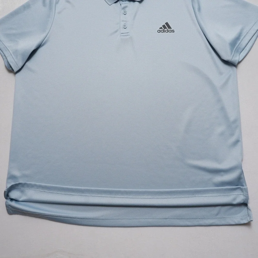 Adidas Polo Shirt Mens 2XL Blue Short Sleeve Performance Golf IM1955